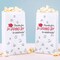 Big Dot of Happiness Red Grad Thanks for Popping by Popcorn Bags, Red Graduation Favor Snack Treats, Free-Standing Individual White Paper Bags - 25 Ct